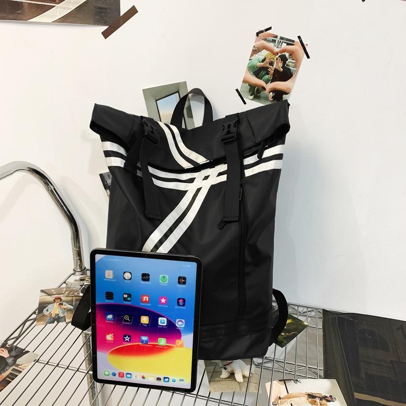 Полосатый лоскутный рюкзак Roll Up для мужчин, для занятий фитнесом и спортом, для школьников и студентов