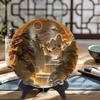 Изысканная круглая тарелка с барельефом для кабинета или рабочего стола - Креативный подарок в античном стиле