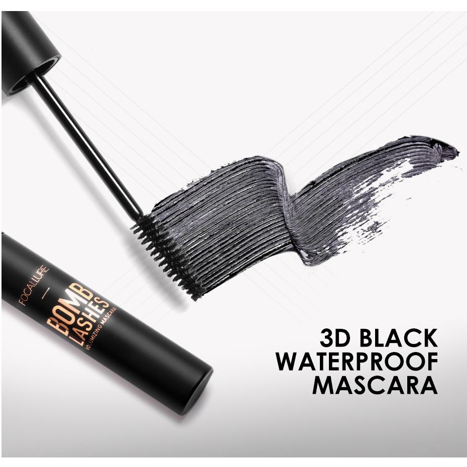 Focallure Professional 3D Black Mascara Volume Curling Makeup Waterproof Thick Lengthening Eyes Makeup Cosmetic