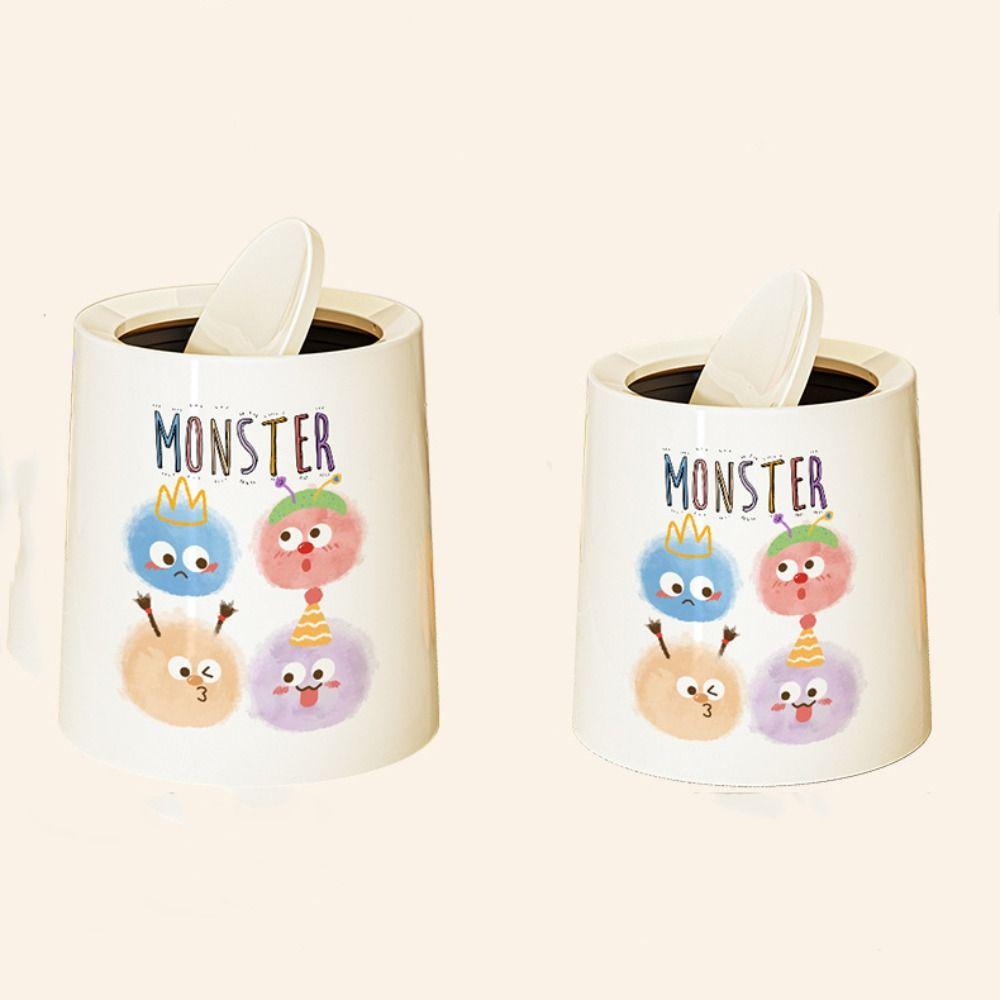 Creative Garbage Bin Cute Paper Basket with Lid Rubbish Bin Toilet