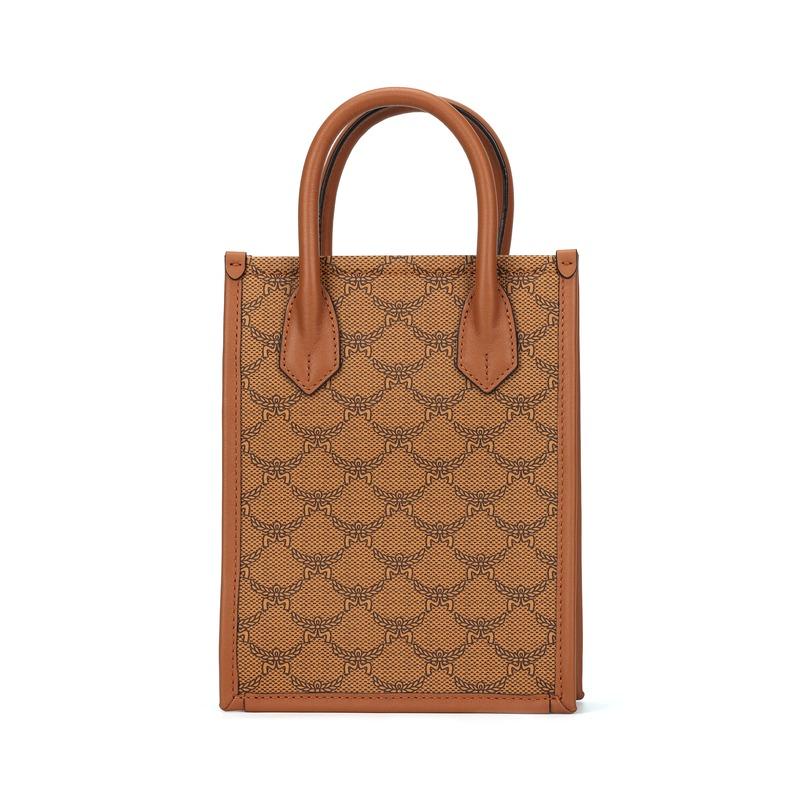 MCM Himmel Logo Cowhide Tote Handbag MMTEAAC02CO001