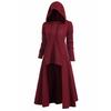 Winter Womens Fashion Hooded Plus Size Vintage Cloak High Low Sweater Blouse Long Tops