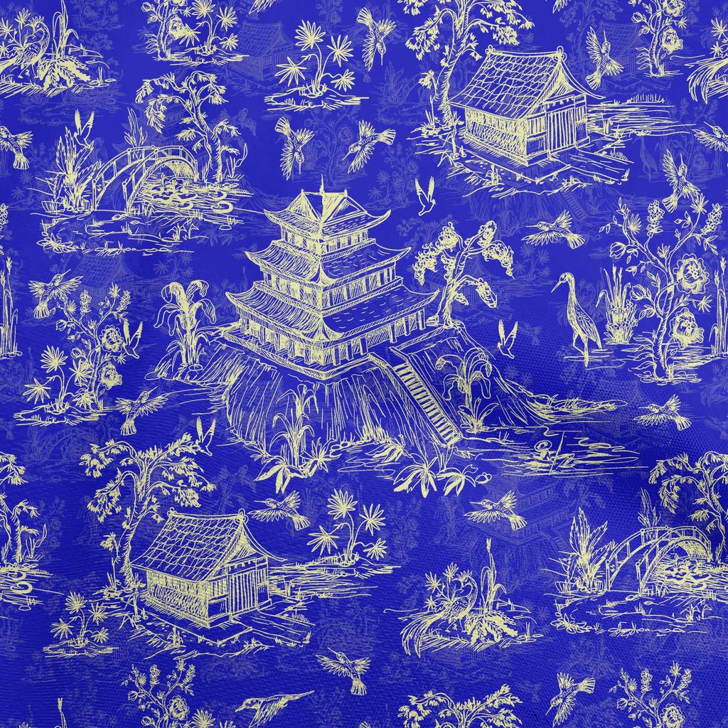 oneOone Cotton Flex Brown Fabric Asian Japanese Pattern Sewing Fabric By The Yard Printed Diy Clothing Sewing Supplies 40 Inch