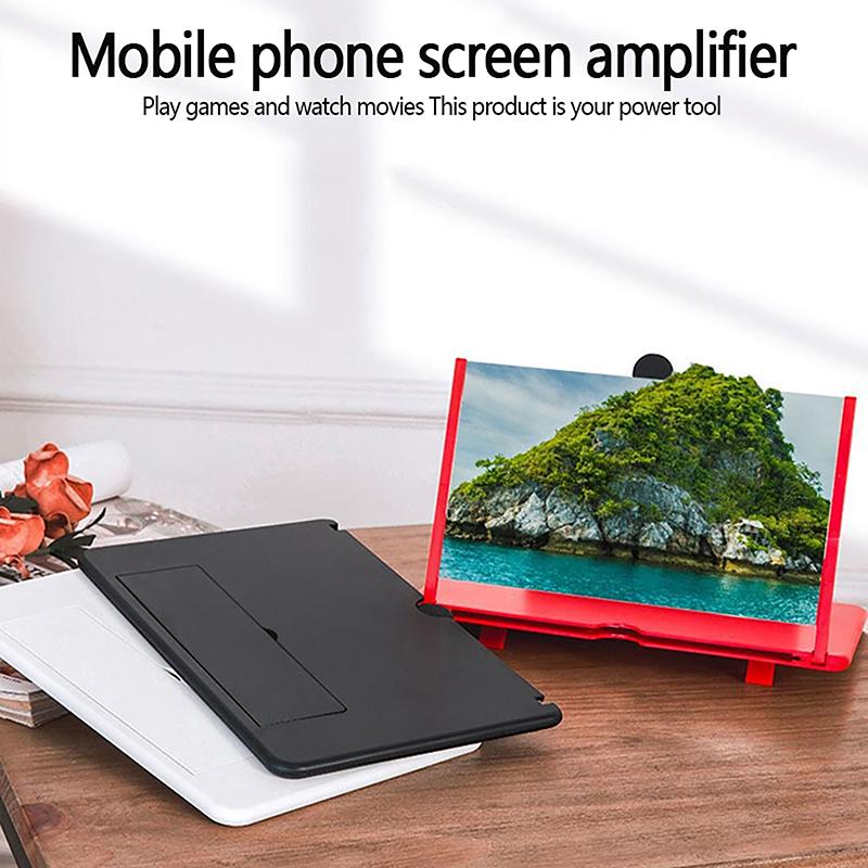 9/10-дюймовый 3D-экранный усилитель, мобильный телефон, видеоувеличитель, для смартфона, увеличенный экран, подставка для телефона, мобильный