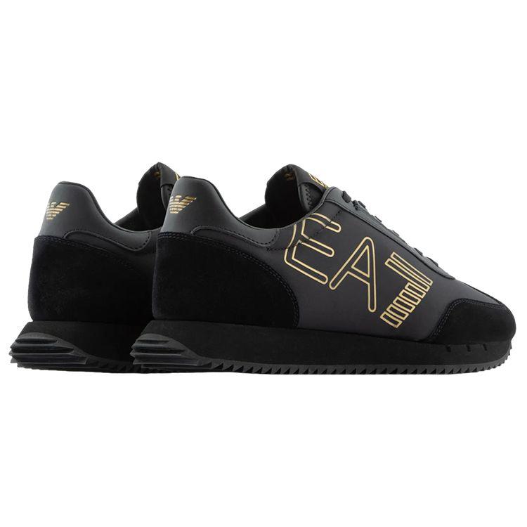 Emporio Armani EA7 Спортивные повседневные кроссовки на шнуровке, удобные, низкие, унисекс, черные X8X101XK2571M701