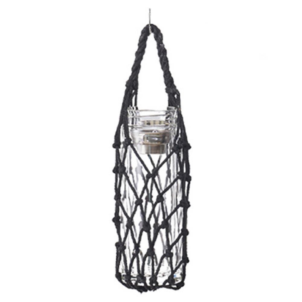 Ручной вязки чехол для бутылки с водой, вязаный рукав для чашки, полезная сетчатая сумка для чашки для воды для спортивных походных аксессуаров