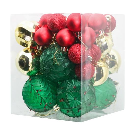 36 шт. Рождественские шары украшения Небьющиеся пластиковые шары Украшение для рождественской елки с подвесной петлей для декора рождественской елки, свадьбы, праздничной вечеринки