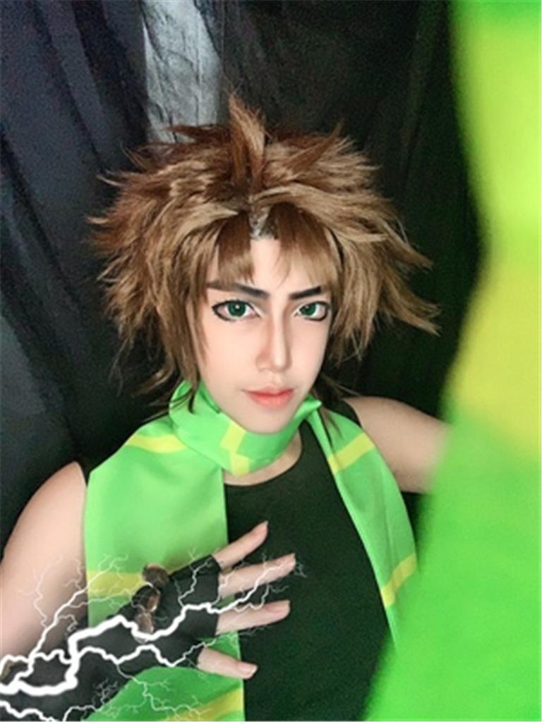 Аниме JoJo's Bizarre Adventure Косплей Костюм Джозефа Джостара JoJo Перчатки Шарф Верхний Наряд Хэллоуинский Костюм для Женщин Мужчин