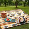 Moisture-proof Beach Blanket Carrying Handle Outdoor Picnic Mat Portable Blanket Camping