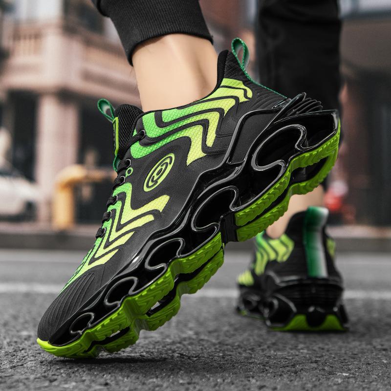 Трендовые универсальные мужские кроссовки большого размера, легкие, нескользящие, износостойкие спортивные кроссовки, уличная модная обувь на лезвии