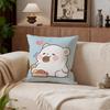 Cute Milkbear Cushion Cover Cushion Cover Set 4Pcs 50x50 45x45 40x40 Pillowcase Decorative Sofa Home Decor