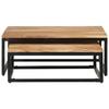 Nesting Coffee Tables In Solid Acacia Wood - VidaXL - Rectangular - Brown - Living Room Furniture