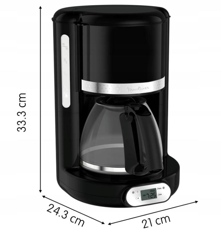 Moulinex FG380B10 Drip Coffee Maker 1.25L Black