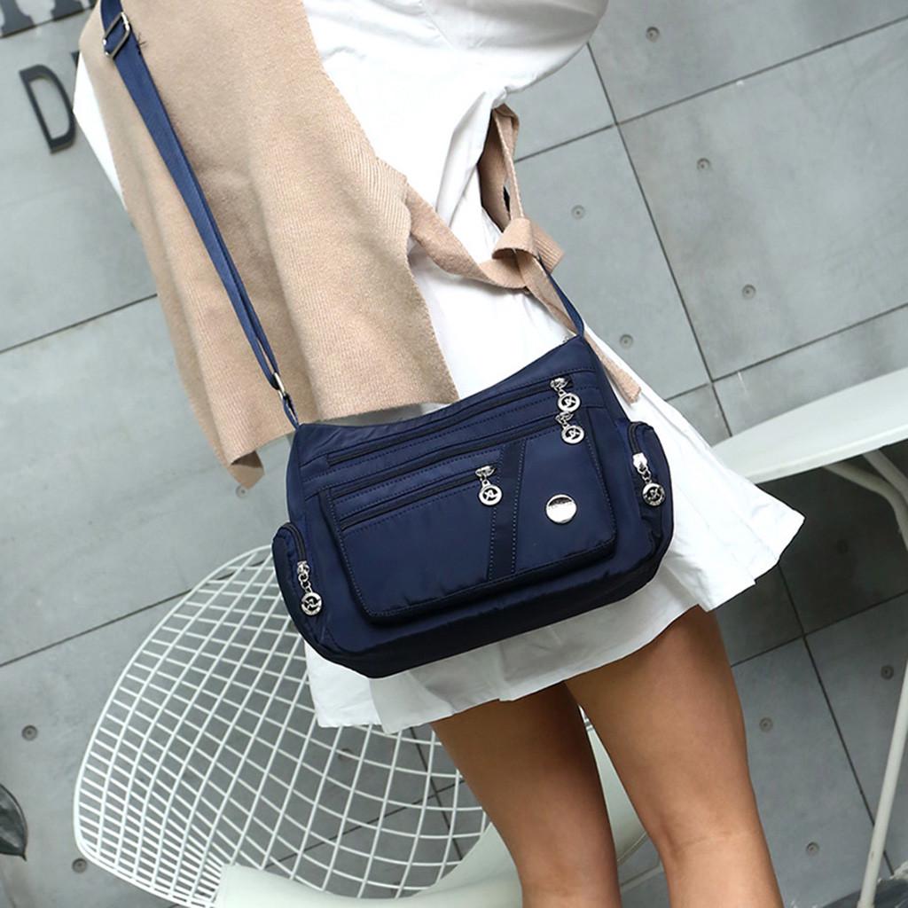 Женская сумка через плечо, водонепроницаемая нейлоновая ткань, повседневная сумка для мамы