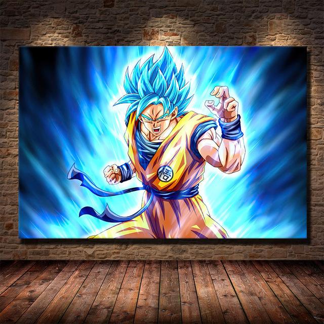 Классический японский аниме Dragon Ball Goku плакат холст картина детский подарок росписи гостиная спальня дома настенная картина украшение без рамки