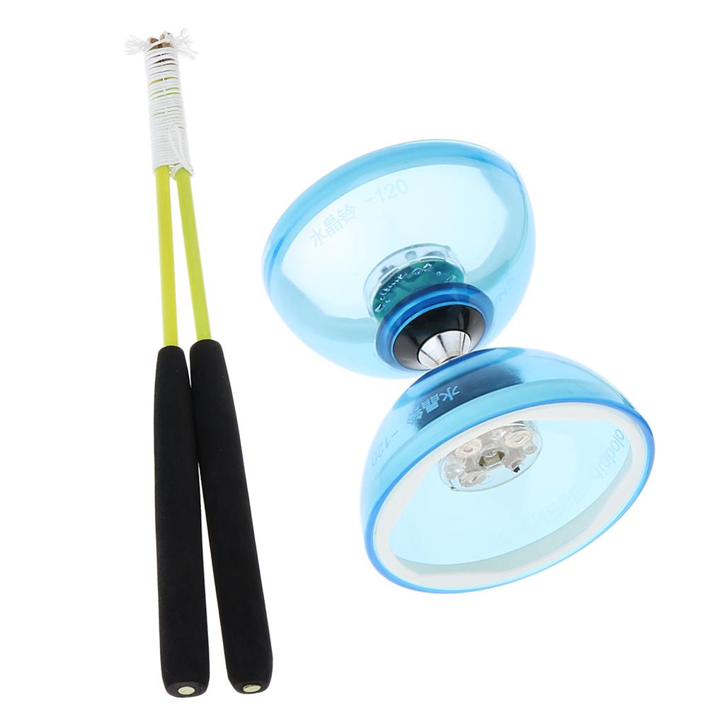 12 Triple Bearing Double-end Chinese Diabolo Skill Toy With Rods