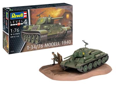 Немецкий Revell 1/76 Средний танк Т-34/76 1940 Пластиковая модель 03294