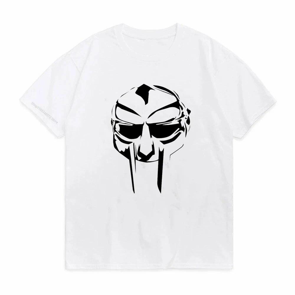 Футболка MF Doom Rapper Vtg MF Doom Music Rap Футболка с коротким рукавом и круглым вырезом Свободная женская футболка Женская футболка Топы Camisetas Mujer