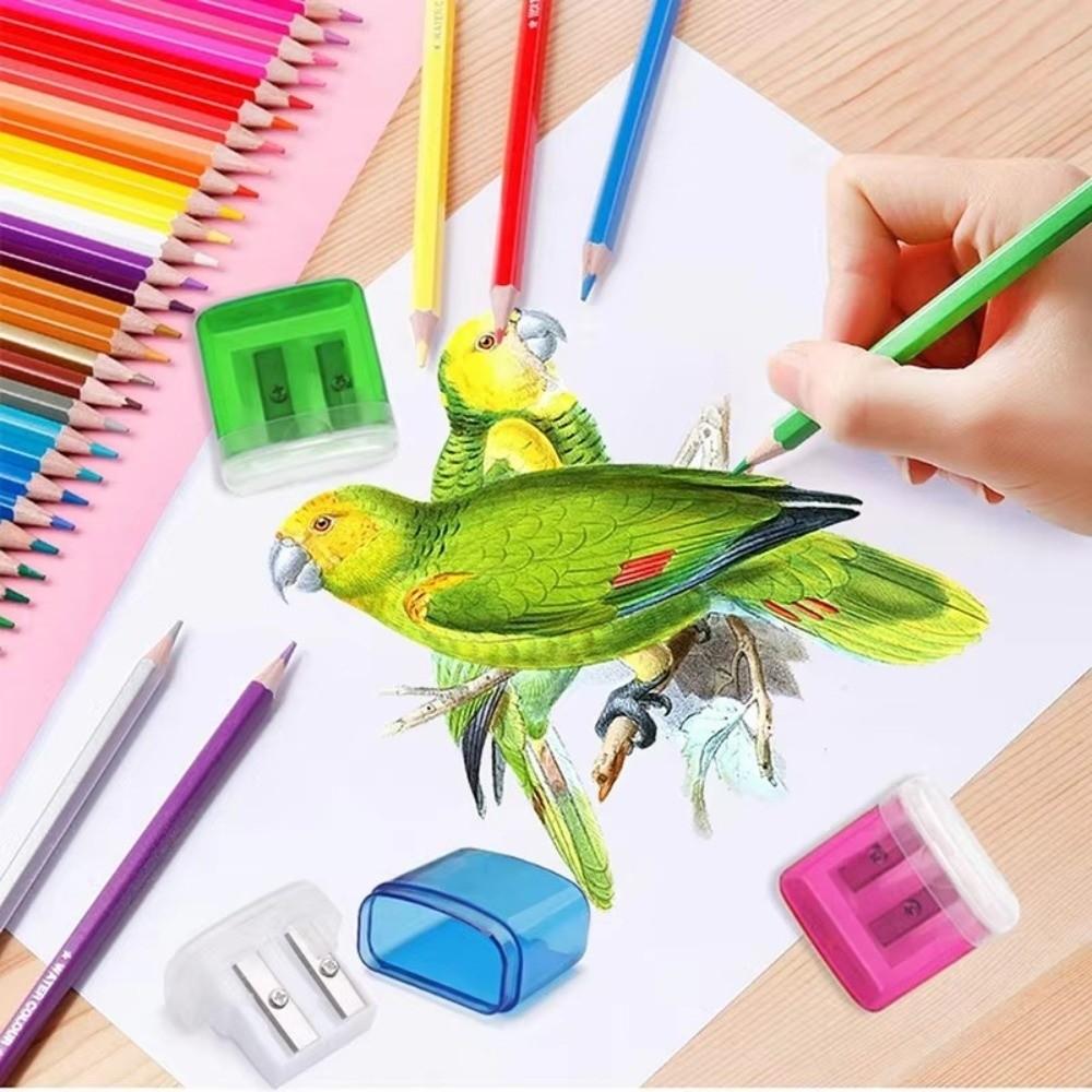 With Lid Pen Sharpener Handheld Pencil Sharpening Tool Pencil Sharpeners School Office Supplies