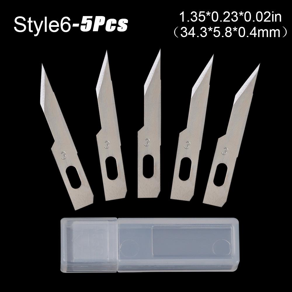 5/10pcs Engraving Non-Slip Metal Scalpel Knife Parts Blades Cutter Craft Knives for Mobile Phone PCB Repair Hand Tools