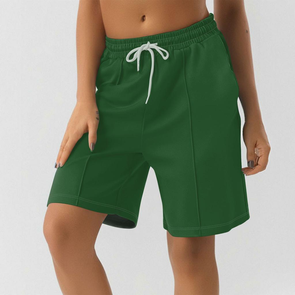 Шорты для женщин, однотонные, для тренировок, бега, мягкие, для йоги, с карманами