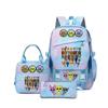 New Rhythm Box Sprunki Music Game Schoolbag Backpack Pencil Case Three-piece Set Student Heat Transfer Backpack D