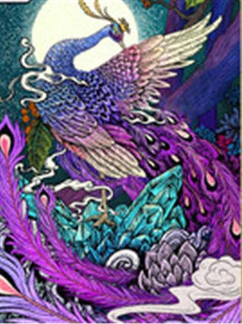 Полный дрель квадратная алмазная живопись Павлин картина со стразами Алмазная вышивка животное вышивка крестиком Декор для дома