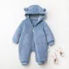 Fleece Romper Baby Long Sleeve Jumpsuit Autumn Baby Boys Girls Rompers Hooded Warm Cloth