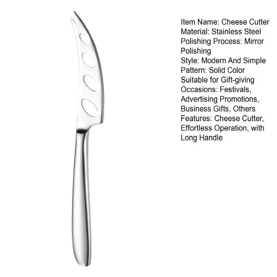 Cheese Cutter with Ergonomic Handle Design Stainless Steel Mirror Finish Utensils Rust-Resistant Cutter for Western Baking