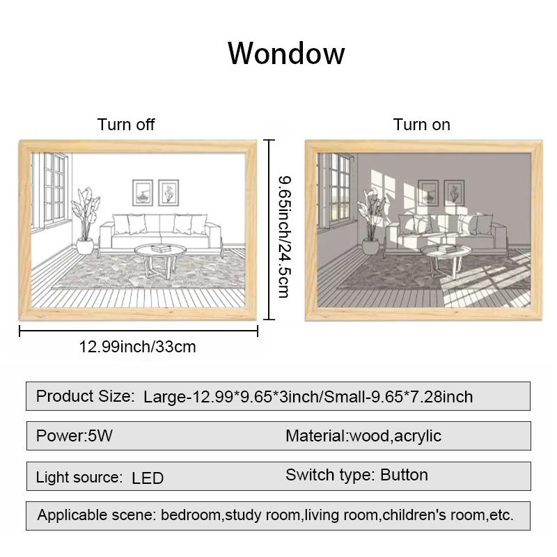 Современный эскиз в художественном стиле, освещение, картина 9,65*7,28 дюйма, трехцветная светодиодная декоративная картина, меняющая свет, подходит для коридора спальни
