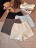 Women's Thickened Woolen High-Waisted Wide-Leg A-Line Shorts - Autumn/Winter 2025
