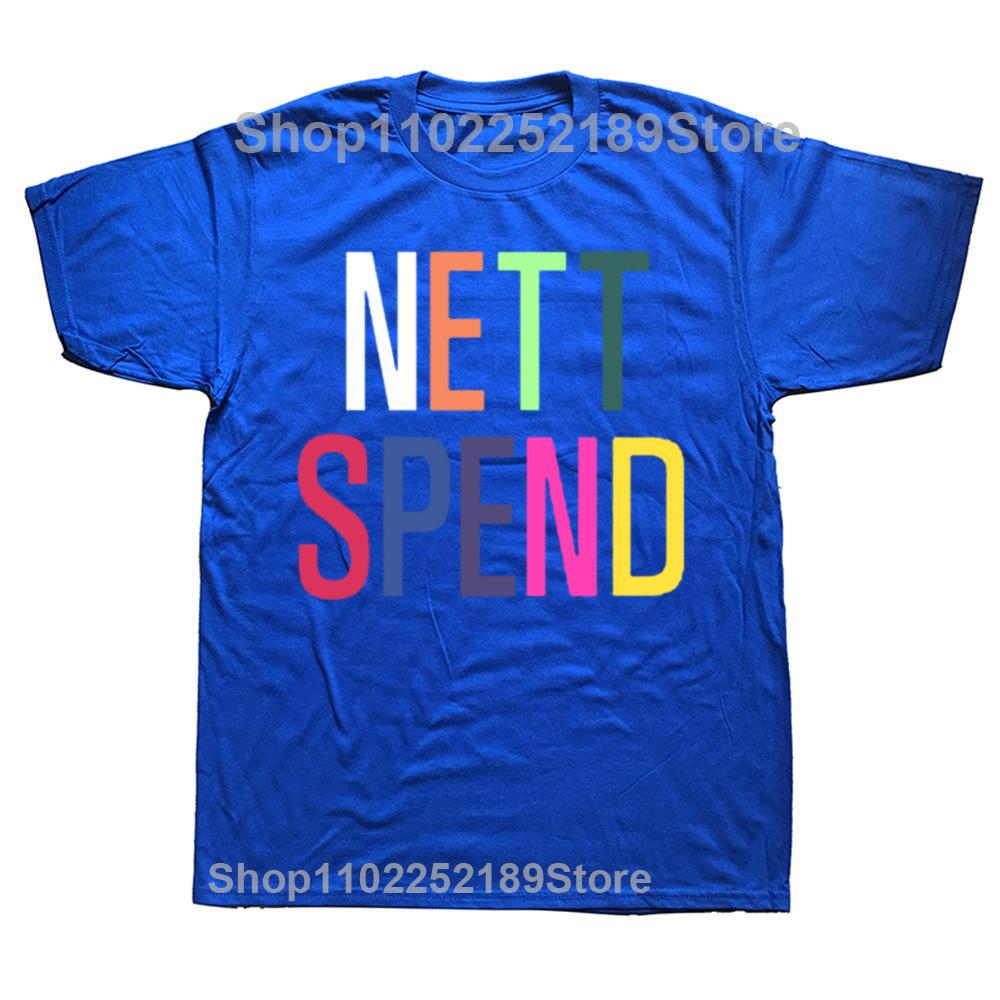 Funny Nettspend Rainbow Logo Graphic T-shirts Men Women's Fashion Casual Oversized Tshirt 100% Cotton Loose Oversized T Shirt