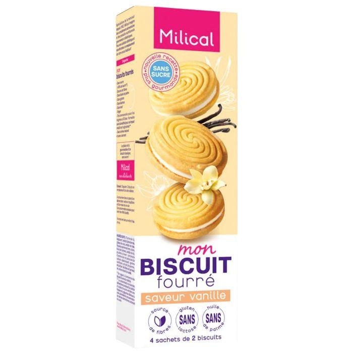 Hyperprotéinés-Milical Mon Biscuit Fourré (Goût : Vanille)