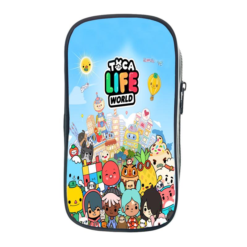 Toca Life World Пенал Подарок Детям Мальчикам Студентам Пенал Для Хранения Ручки Сумка Школьные Принадлежности Коробка Канцелярских Принадлежностей