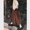 Women's High Waist Corduroy A-Line Skirt - Autumn/Winter Hip-Covering Long Skirt
