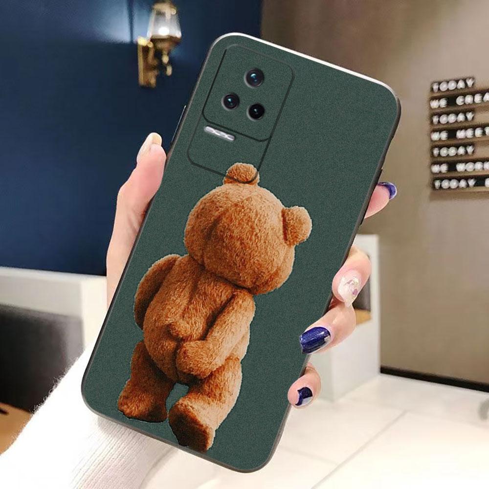 Милый Чехол-Телефон с Плюшевыми Мишками Для Redmi K60 K40 Gaming K30 13C 12C 12 10 10C 9T 9C 9A 9 8 7 6 A1 A2 Силиконовый Чехол Funda Обложка