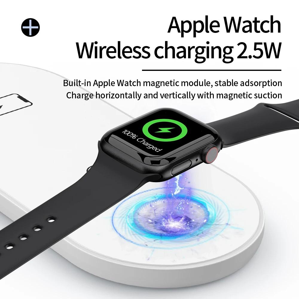 30 Вт 3 в 1 беспроводная зарядная панель для iPhone 15 14 13 12 11 Pro Max 8 X Watch 8 7 6 AirPods быстрая беспроводная зарядная станция