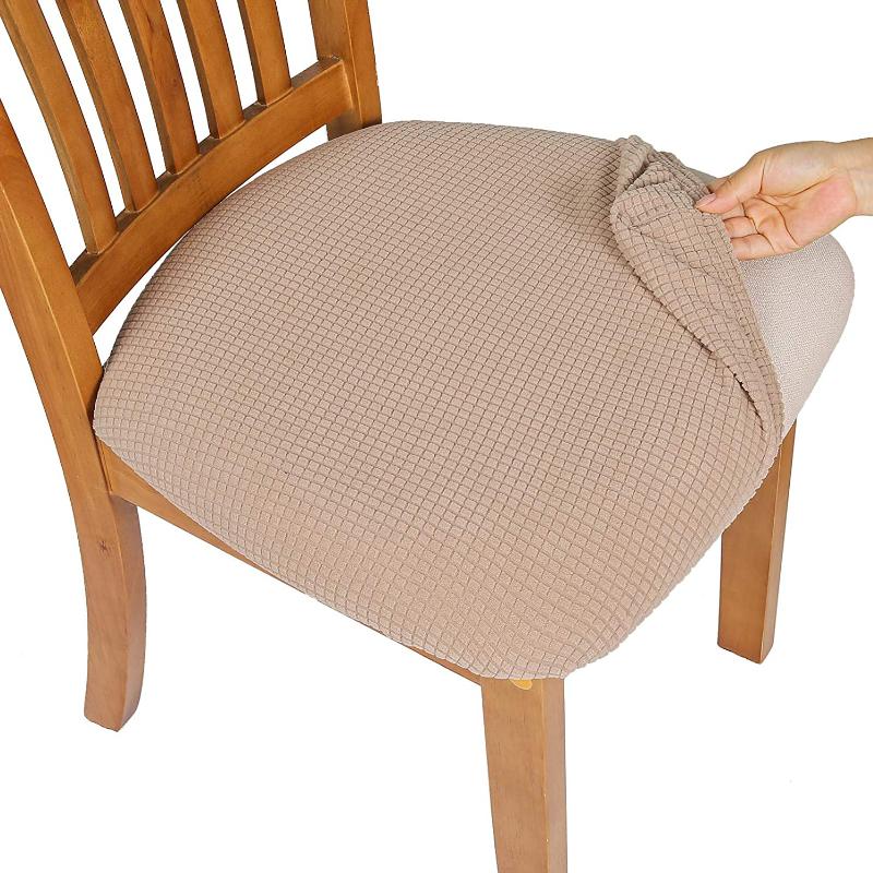 Водонепроницаемый прочный спандекс жаккардовые чехлы на сиденья стульев для столовой Съемные моющиеся мягкие чехлы на подушки для банкетных стульев