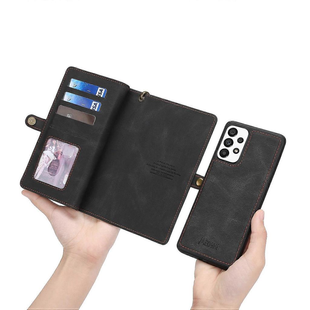 For Samsung Galaxy A23 5G (Global Version)/A23 4G Detachable Magnetic Cover Zipper Wallet Phone Case