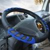 Синие чехлы на руль из искусственной кожи для автомобиля, автобуса, грузовика 36, 38, 40, 42, 45, 47, 50 см, диаметр, автоматический чехол на руль