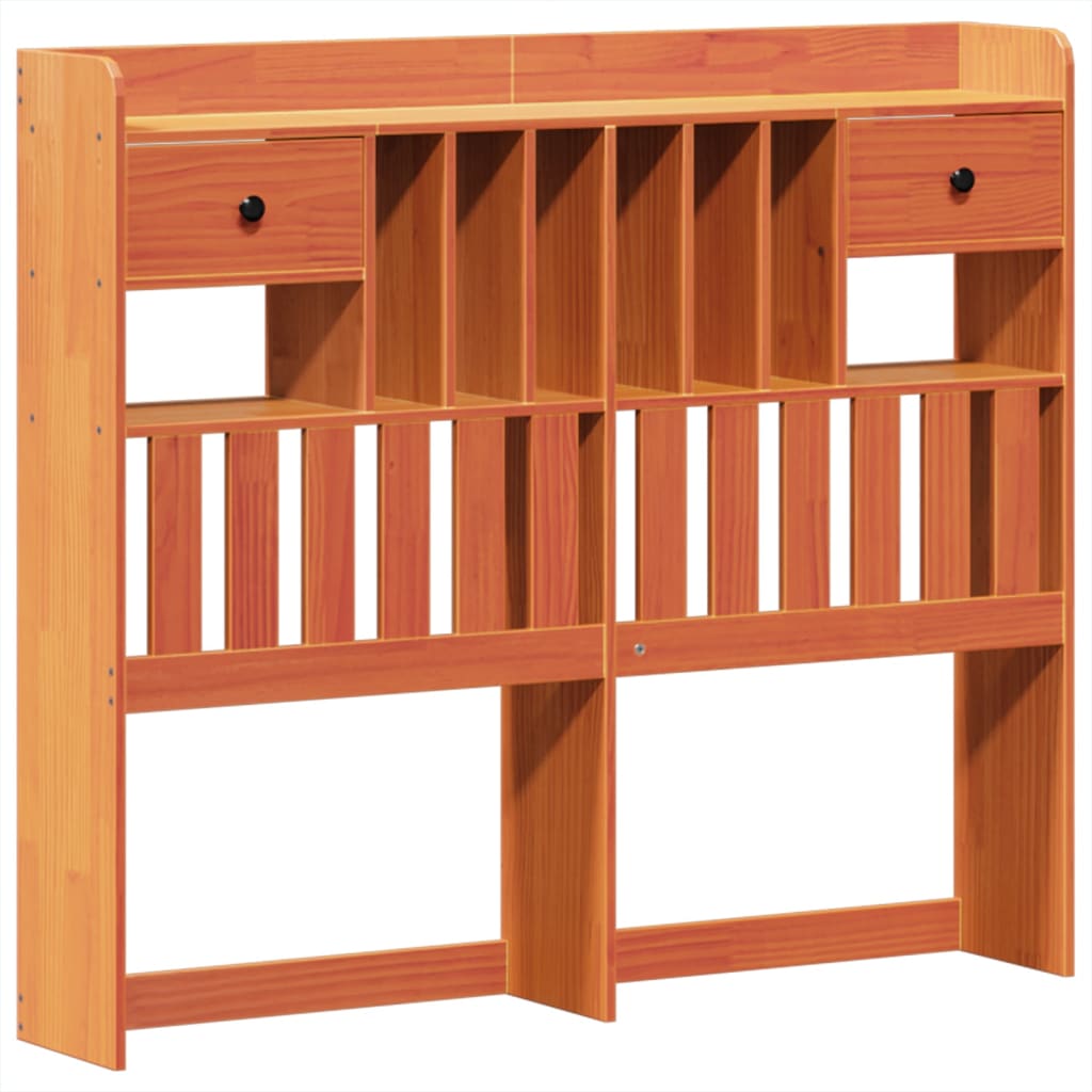 Solid Wood Bed without Mattress Wax Brown 135 x 190 cm Pine Wood
