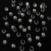 40pcs Metal Cuff Clips Dreadlocks Beads Dread Locks Hair Braid Tubes  for Braids
