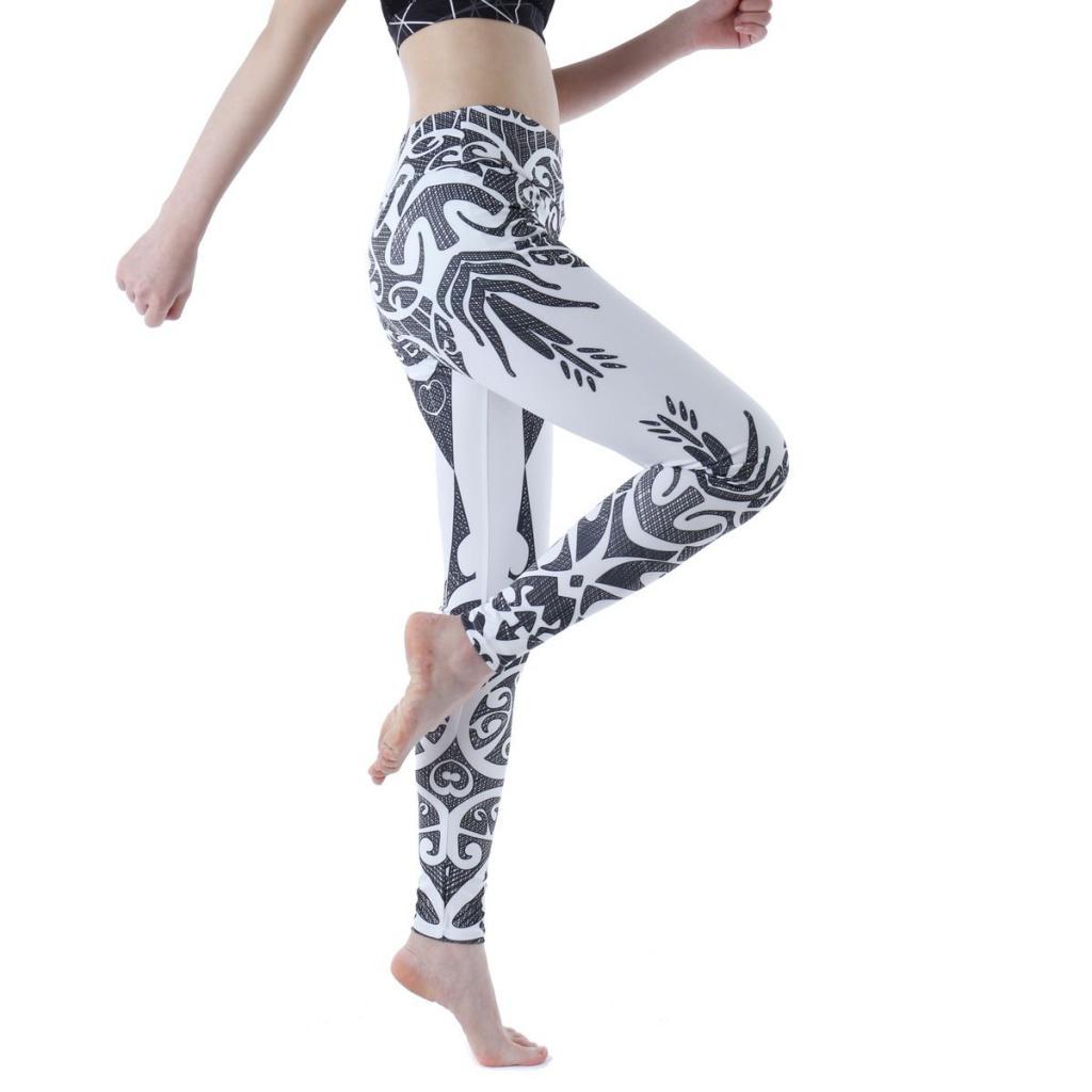 Европейские и американские онлайн-узкие брюки для йоги с красным принтом и высокой талией, супер эластичный узор, модные фитнес-штаны