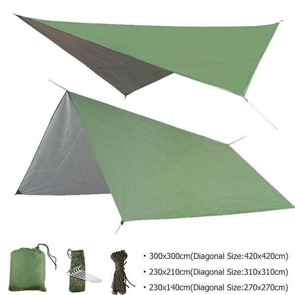Awning Waterproof Tarp Tent Shade Ultralight Garden Canopy Sunshade Outdoor Camping Hammock Rain Fly Beach Sun Shelter