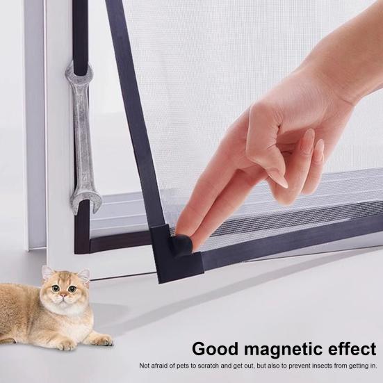 Противомоскитная сетка Магнитная широкая магнитная полоса Сильная адгезия Регулируемая режущая сетка Предотвращает появление насекомых