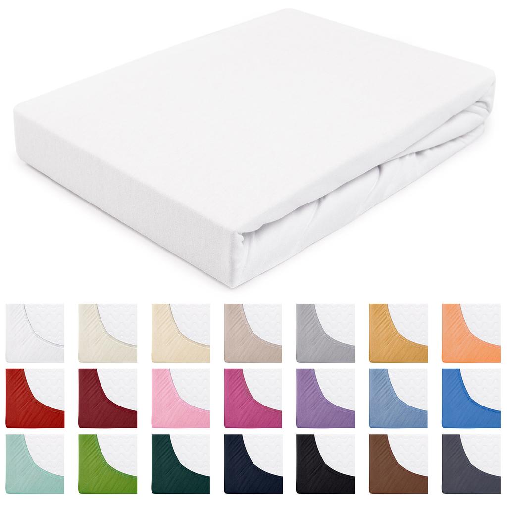 Fitted sheet 80x160 elastic JERSEY 100% COTTON white
