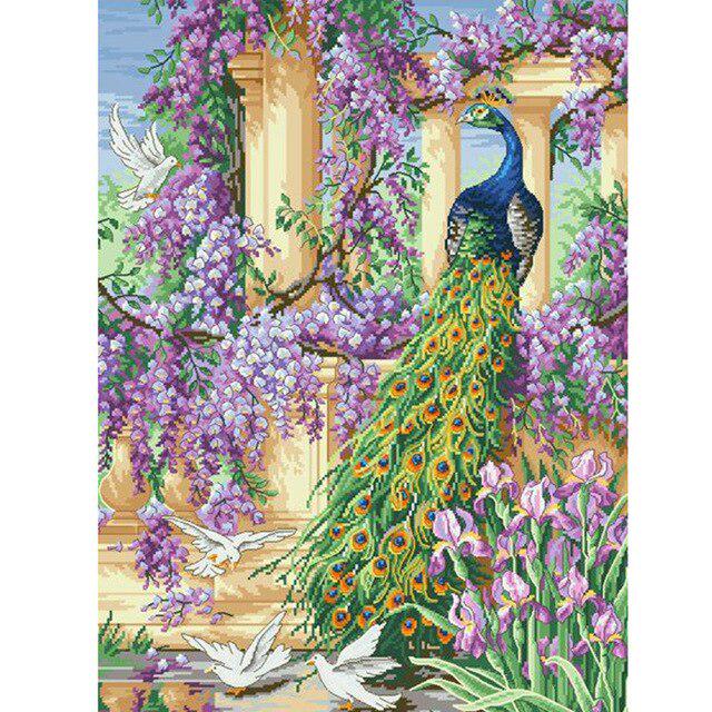 Павлин DIY 5D алмазная живопись вышивка крестиком полный круглый Смола Алмазная вышивка Стразы Мозаика Рождественский подарок домашний декор