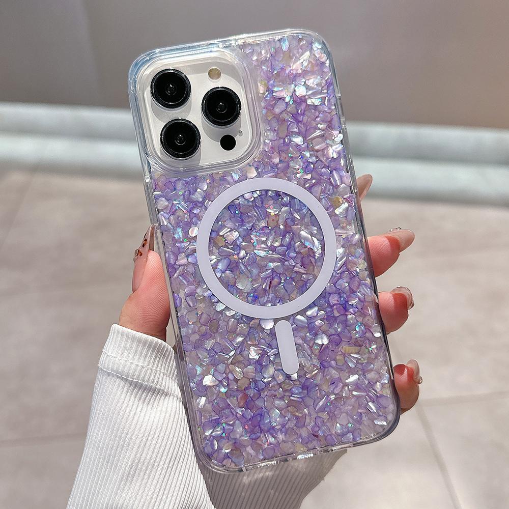 For iPhone 15 Pro Case Compatible with MagSafe Epoxy PC+TPU Shockproof Phone Cover