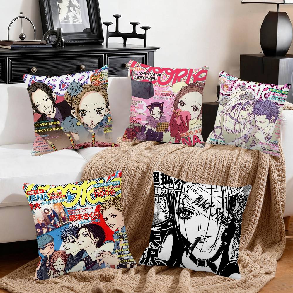Anime NNANA Pillow Case Square Pillow Bedroom Sofa Leisure Comfort Cushion Car Home Decoration
