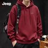 Jeep Мужская толстовка с капюшоном, тяжелая, свободного кроя